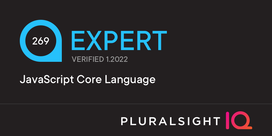 Title: JavaScript Core Language - Score: 269/300